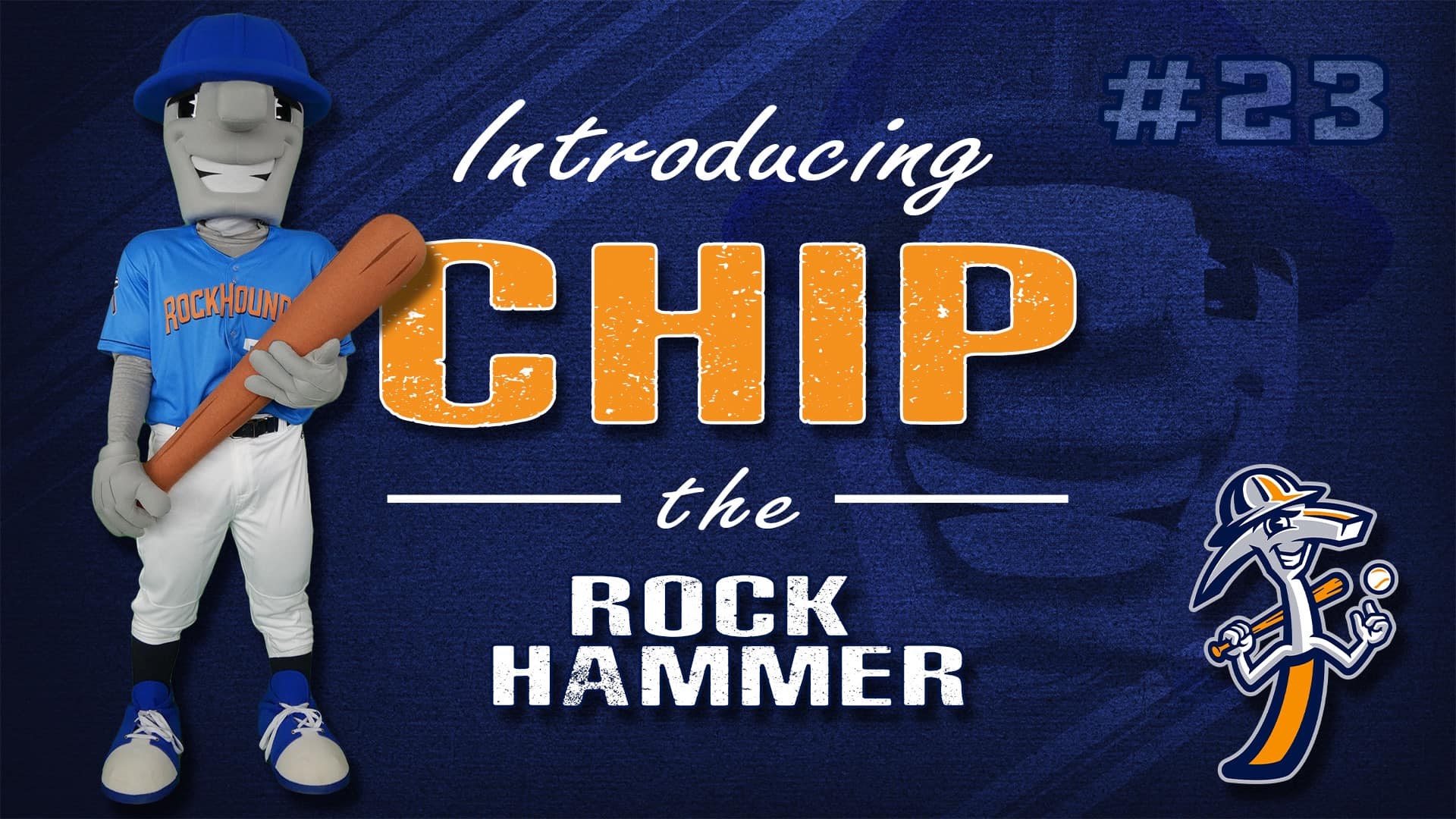 Chip the Rock Hammer joins Rocky the Rockhound and Juice the Moose.