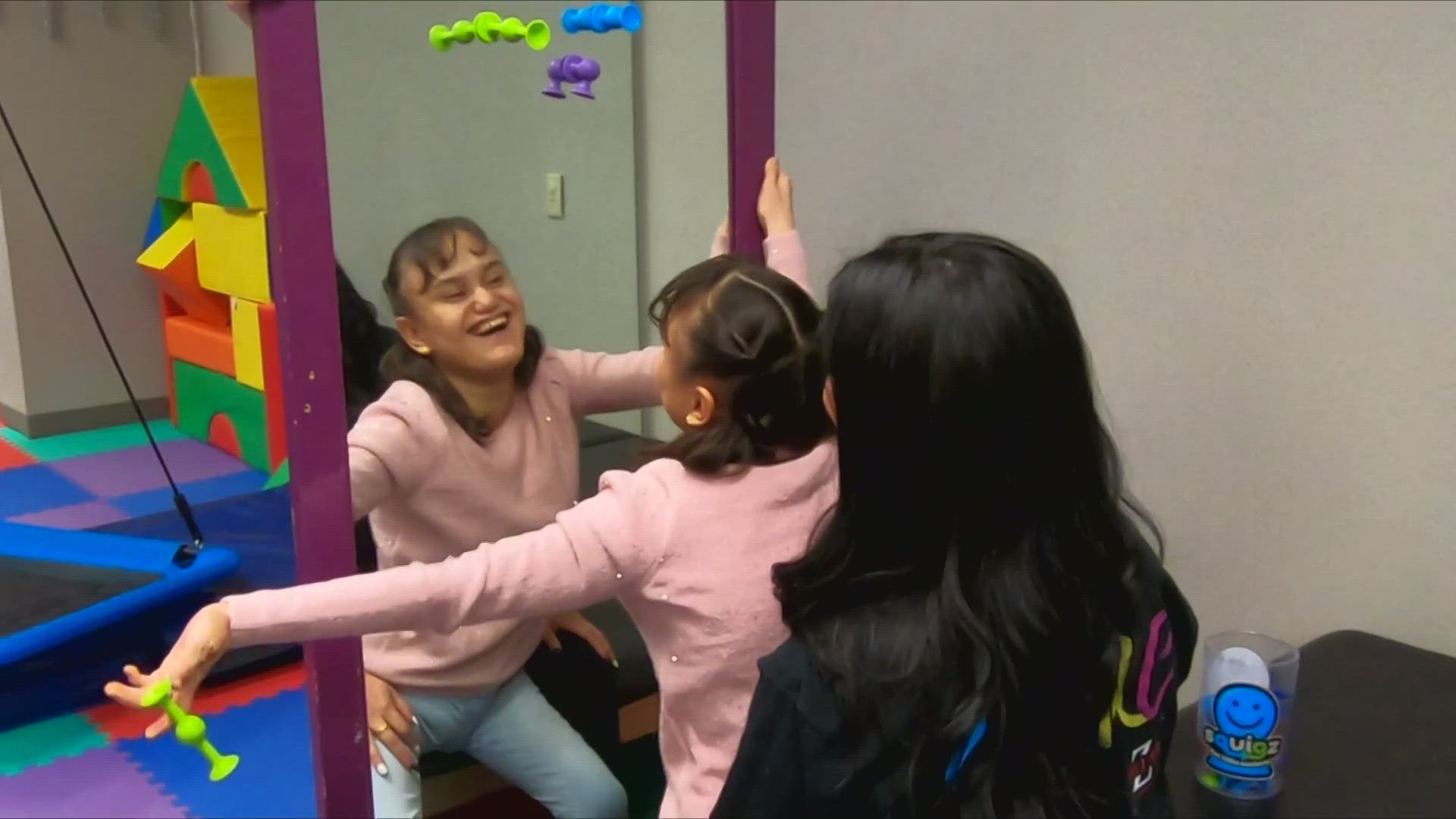 Gaby, who has cerebral palsy, is on the move thanks to her therapists at the Permian Basin Rehab Center.