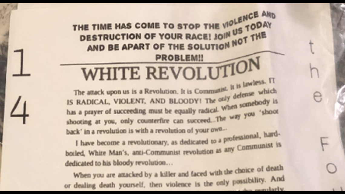 Racist 'white revolution' flyer found all across Midland - Vimarsana News