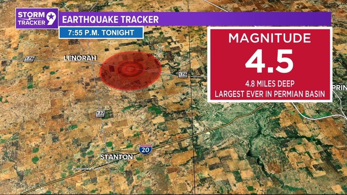 The US Geological Survey announces the strongest earthquake ever recorded in the Permian Basin