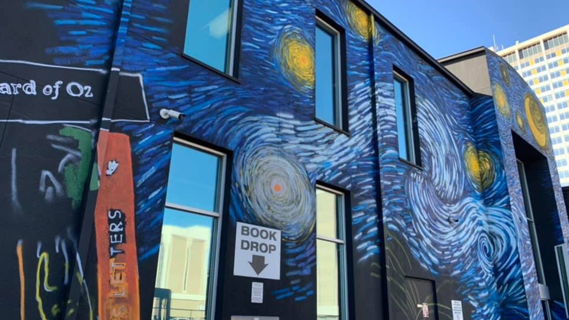 Artist offers update on downtown library mural | newswest9.com