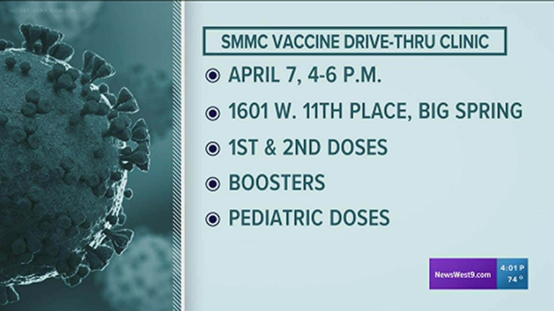 First, second, booster and pediatric vaccine doses will be available.