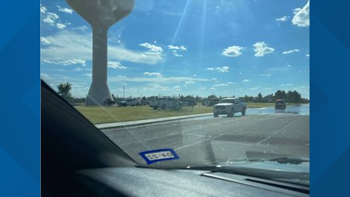 Four injured after water tower in Odessa begins leaking