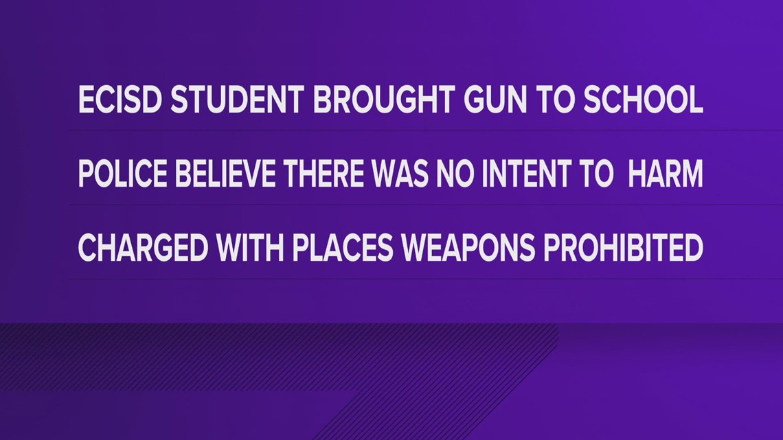ECISD student arrested for having gun on campus