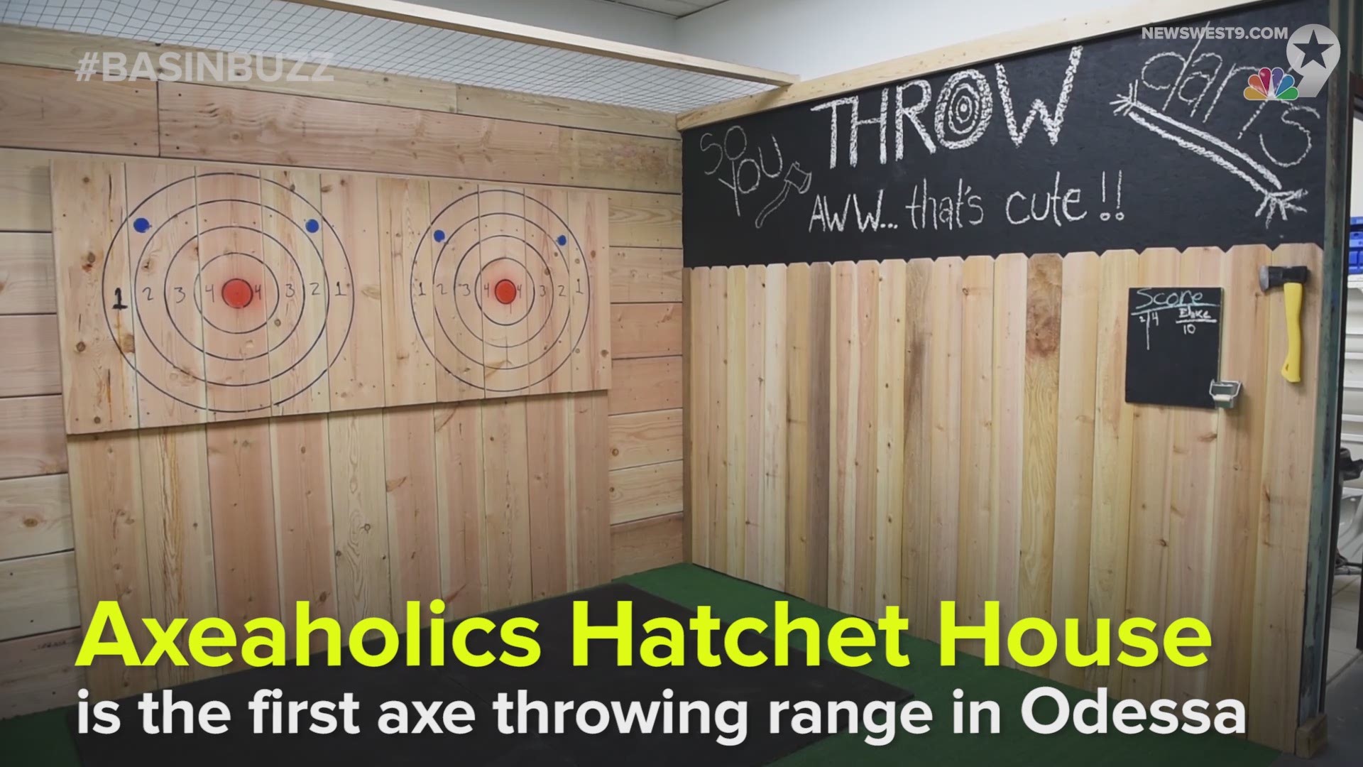 Axeaholics is Odessa's first BYOB hatchet throwing range.