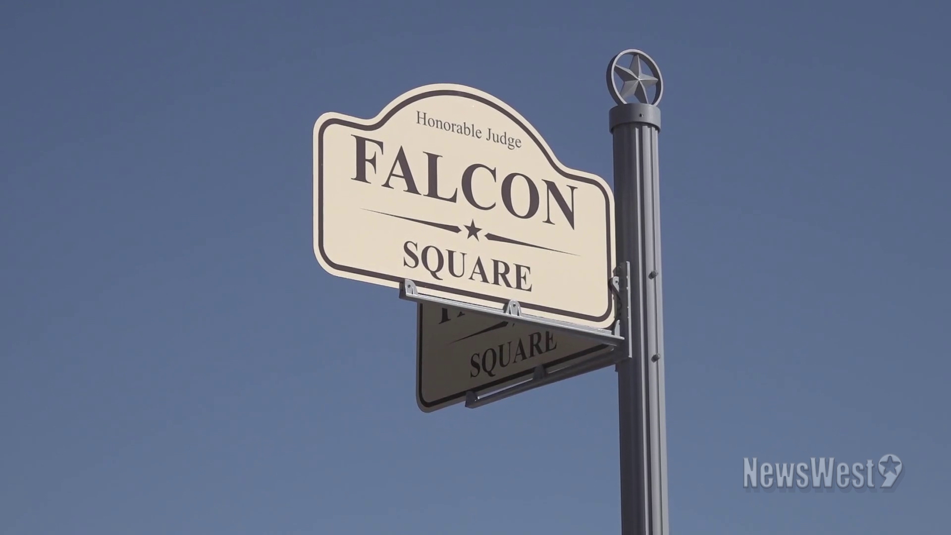 The square around the courthouse also was renamed to Falcon Square.