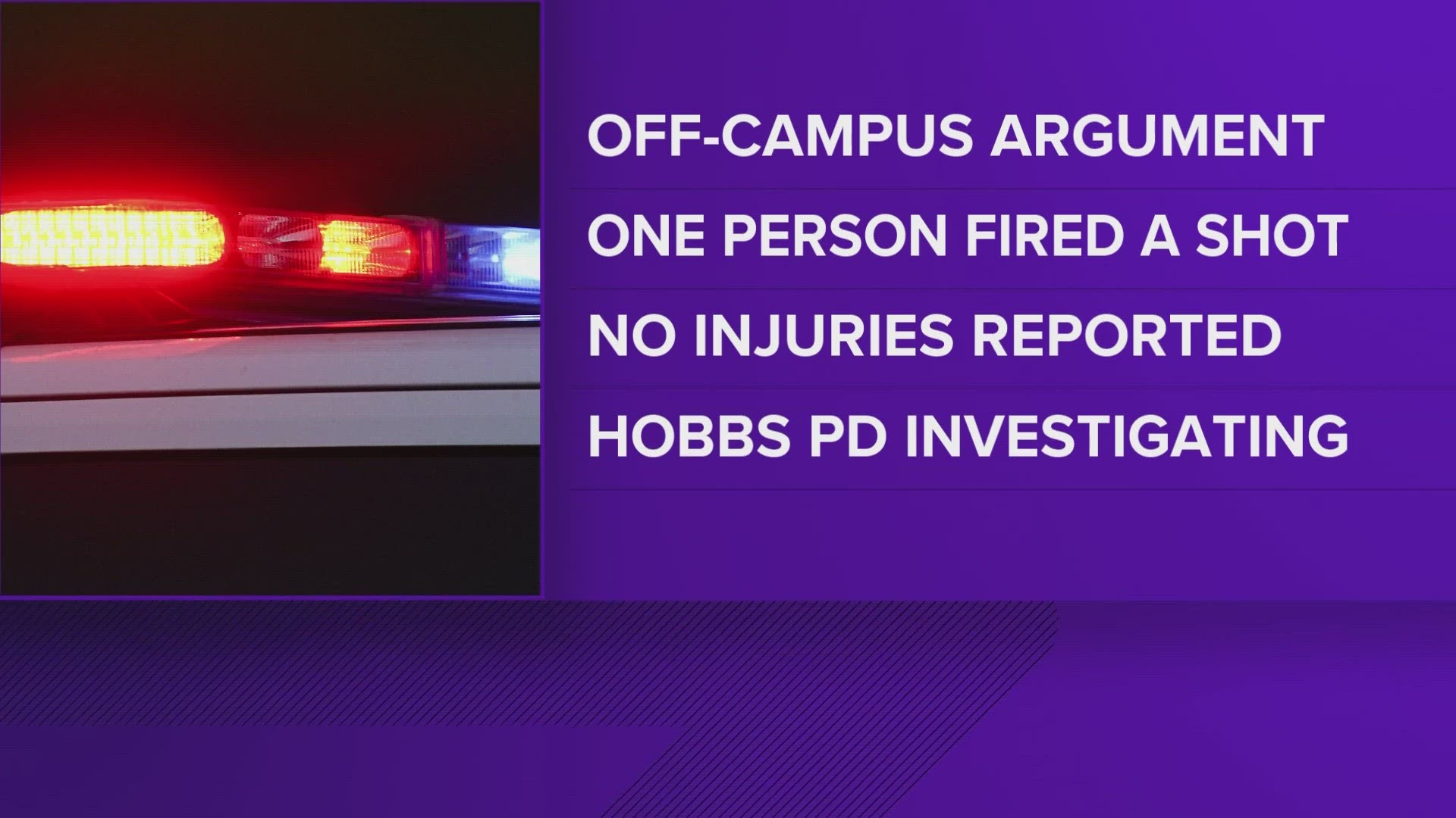 Hobbs Municipal Schools reports of an off-campus incident involving an ...