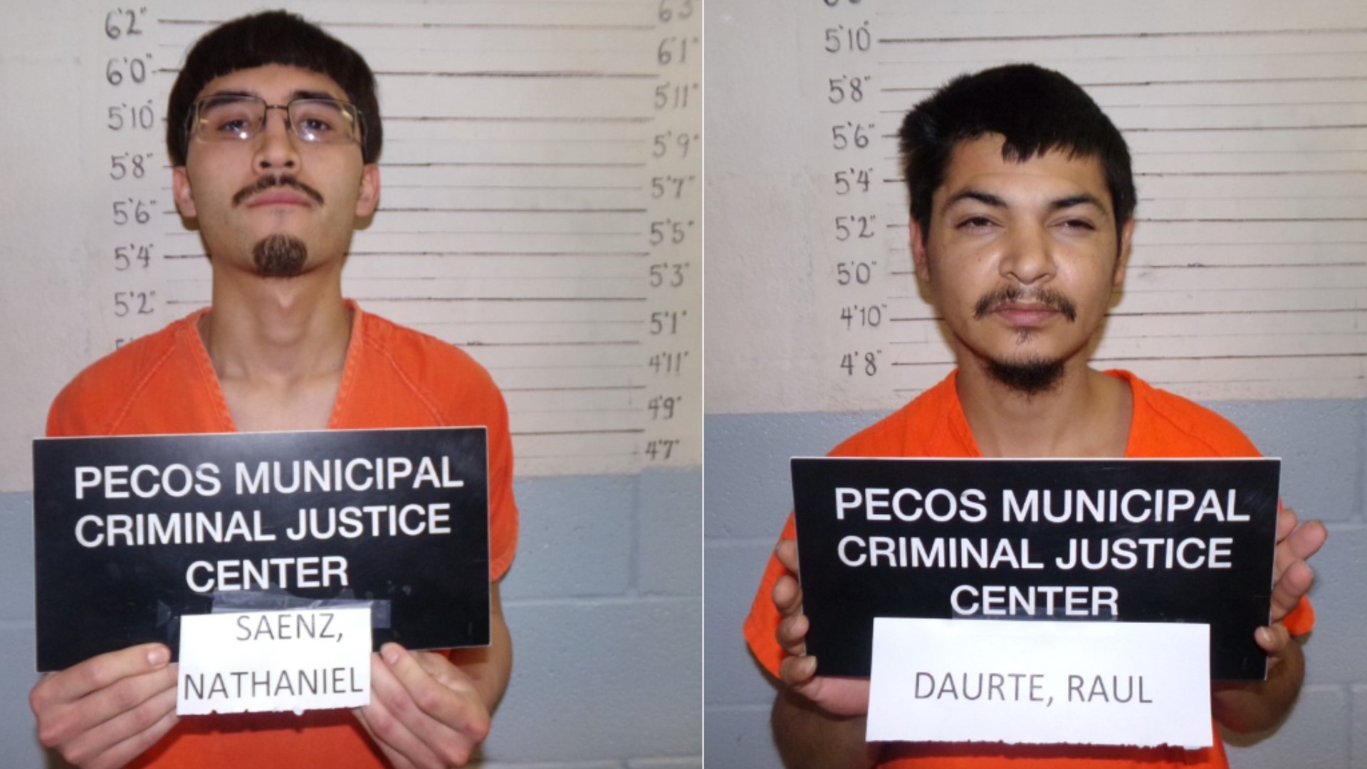 The two suspects have been charged with eight felony offenses each.