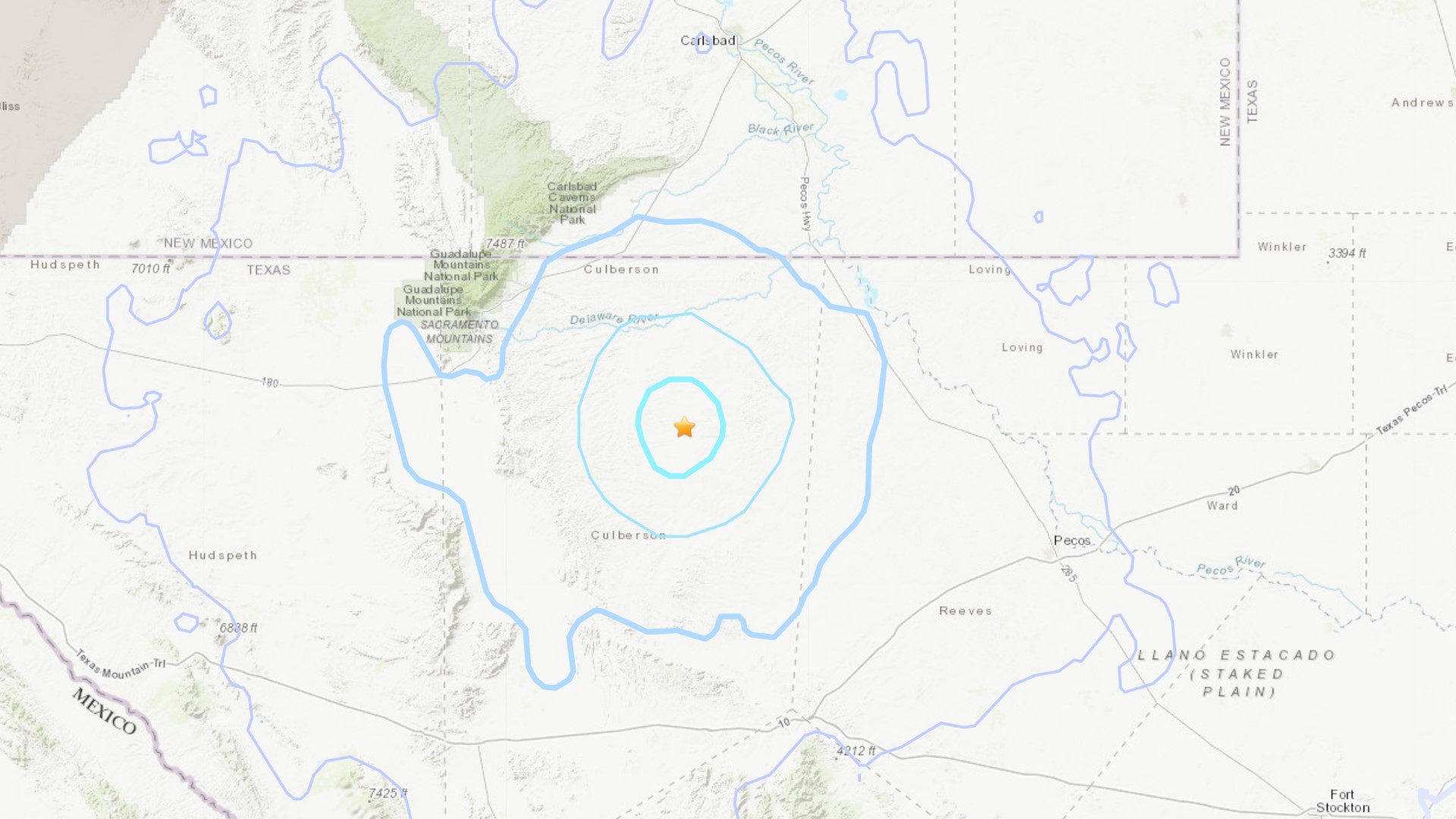 The largest of the three was a 3.6 magnitude near Pecos.