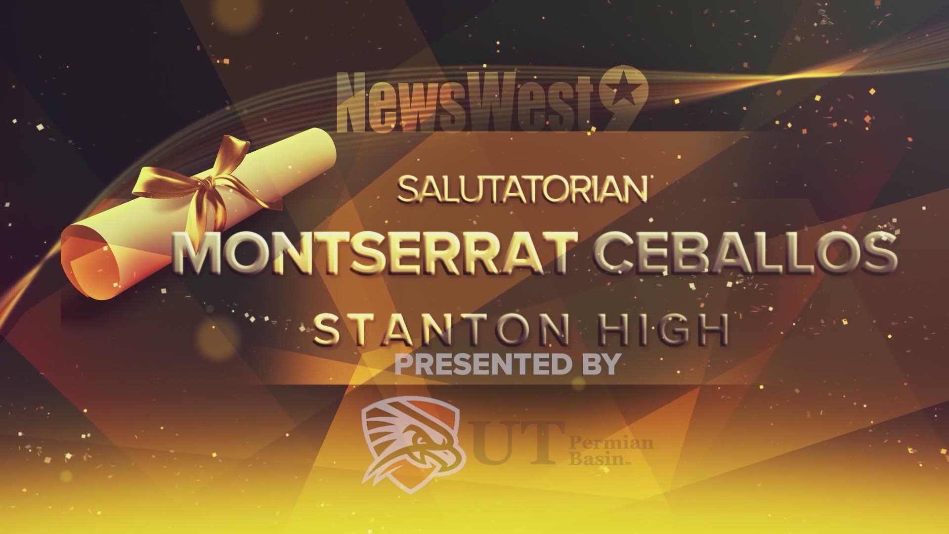 Montserrat Ceballos delivers the Salutatorian speech for Stanton High