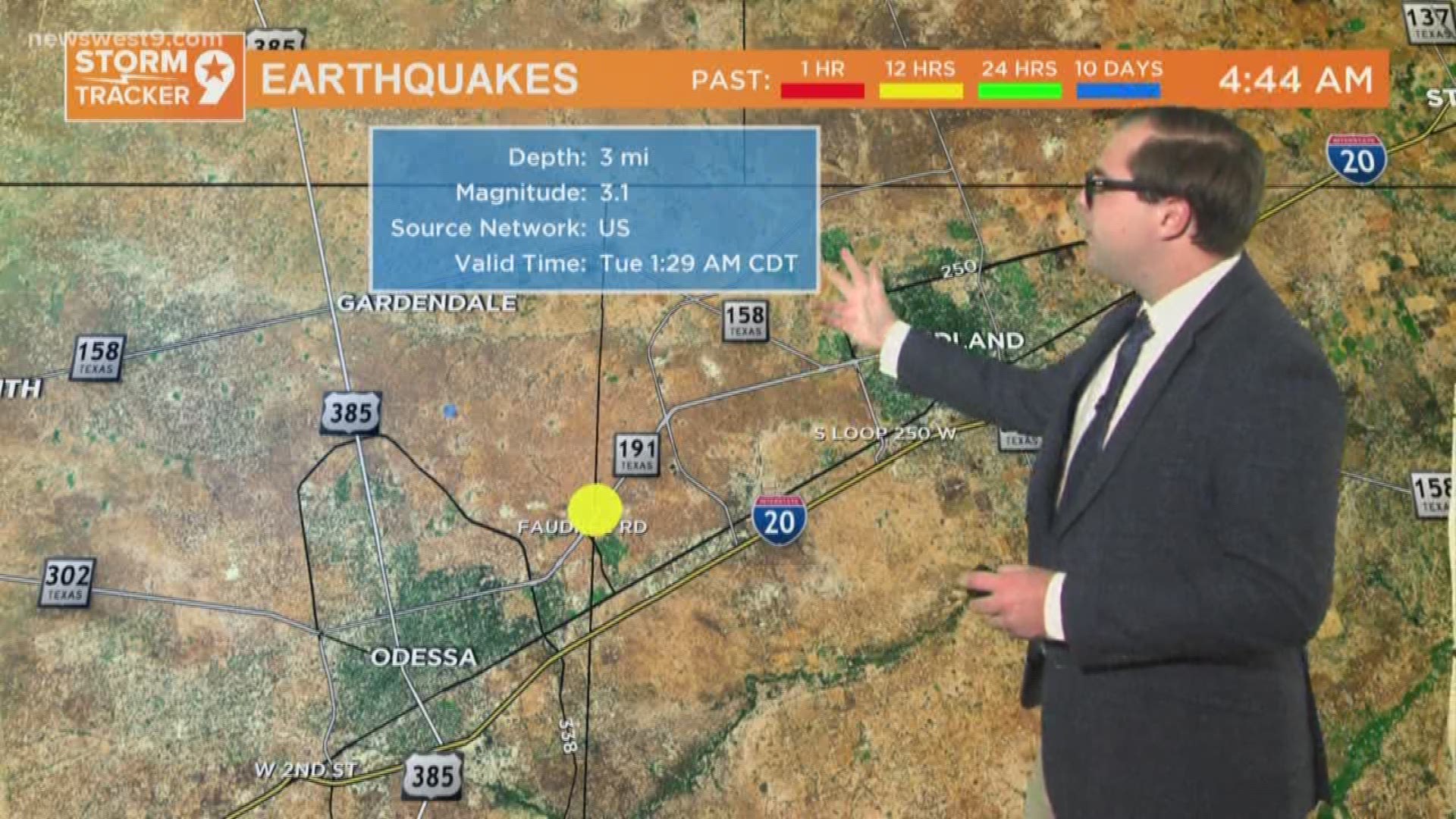 April 21 earthquake info near Odessa