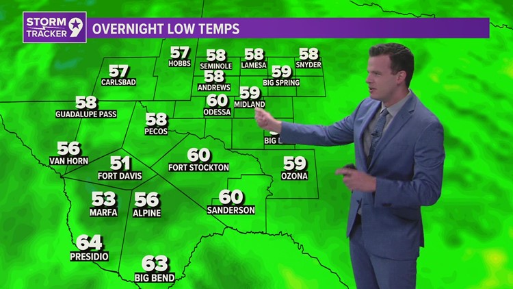 Temps falling into the upper 50s tonight