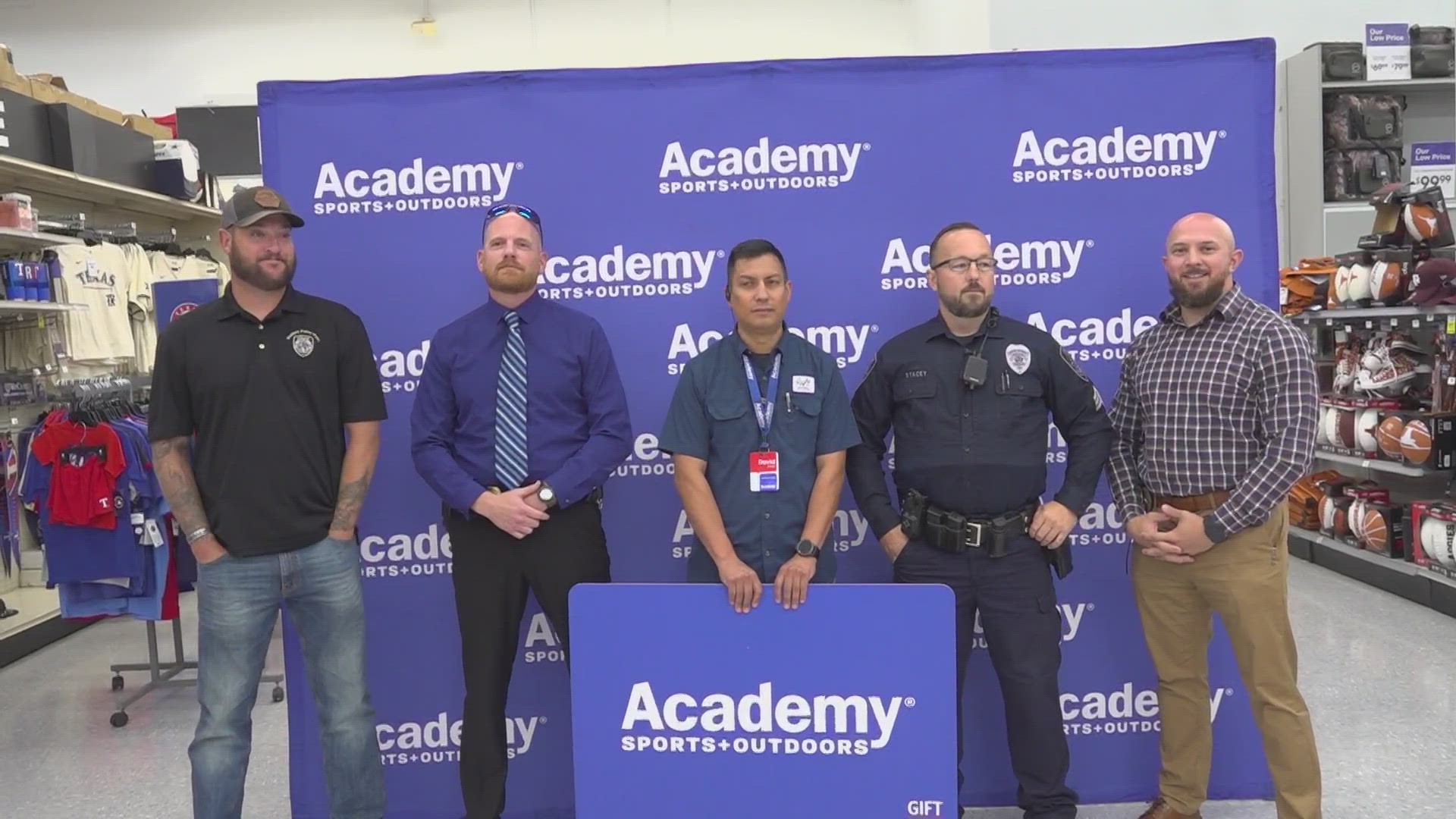 Four officers won Academy Sports and Outdoors gift cards and Midland RockHounds tickets.