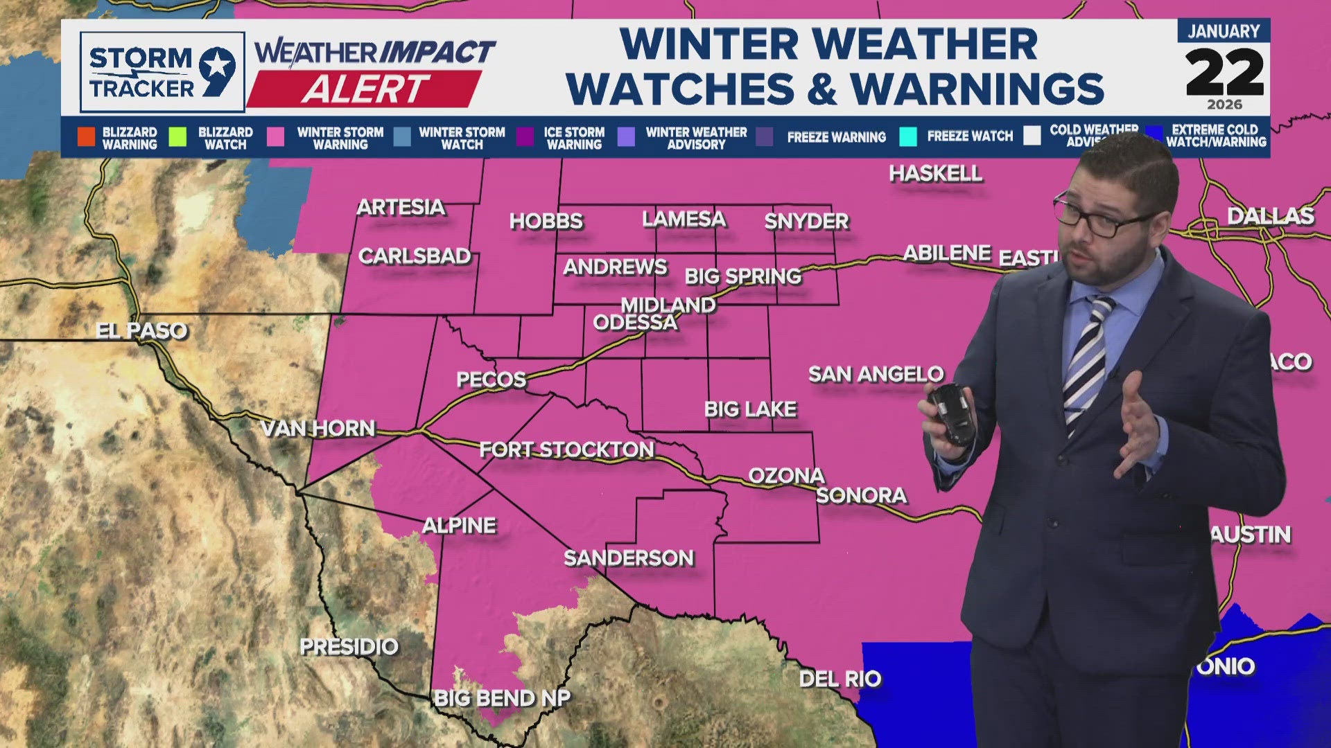 Weather Impact Alert: Winter Storm Warning | West Texas Forecast ...