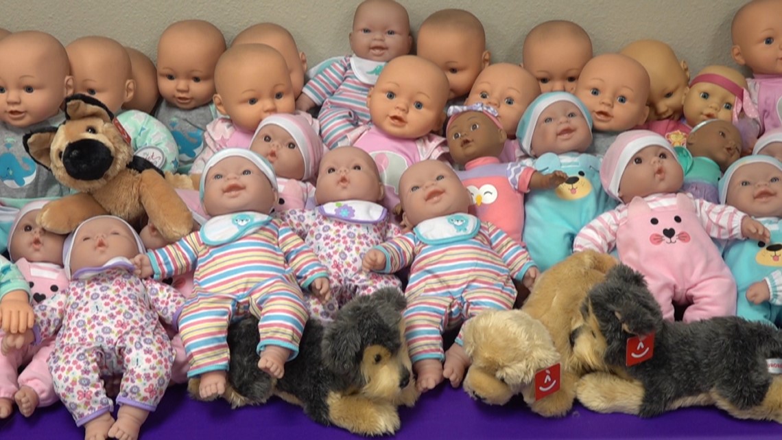 a lot of baby dolls