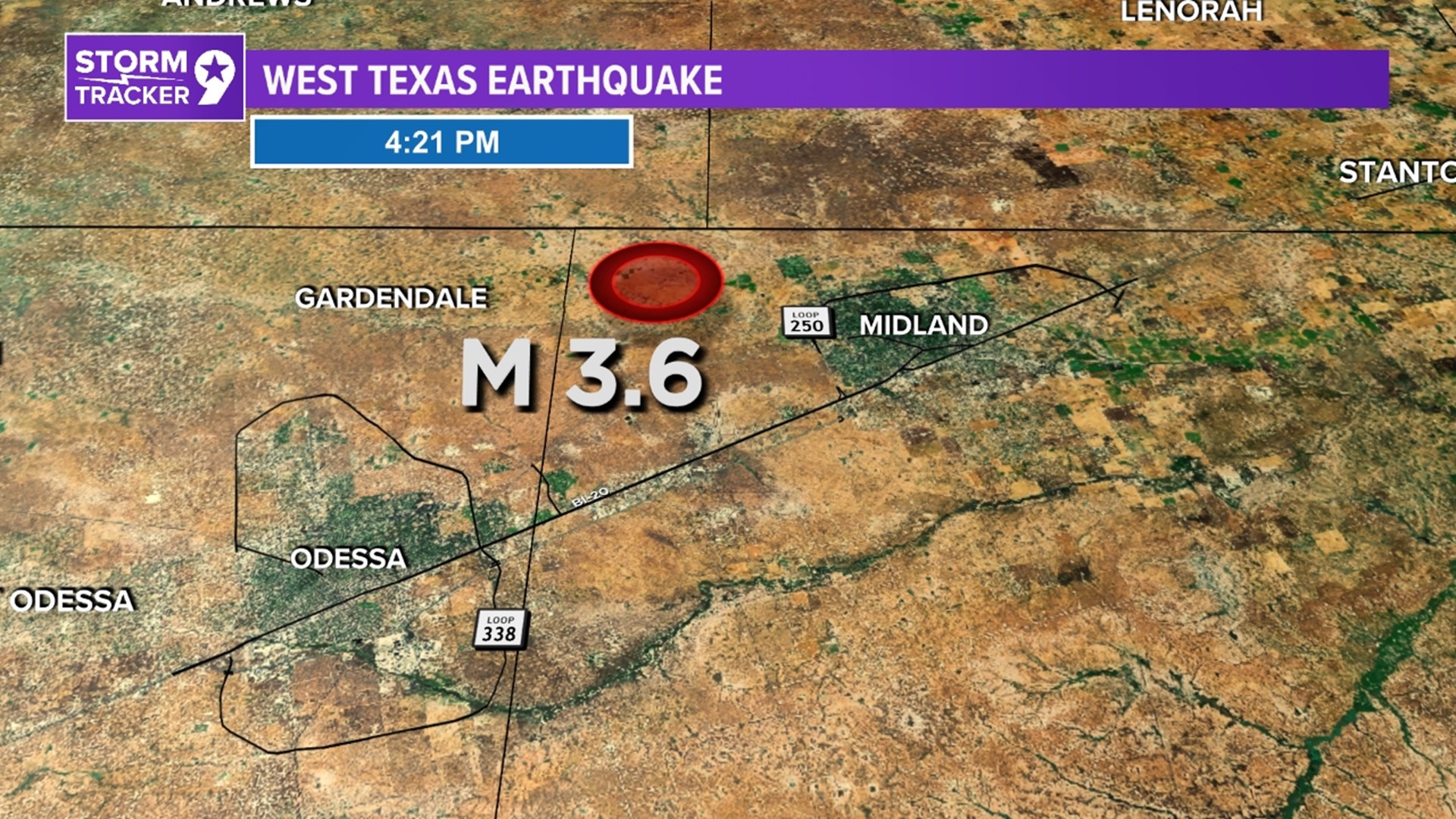 The 2.9 magnitude registered at 9:30 a.m. and the 3.6 registered at 4:21 p.m.