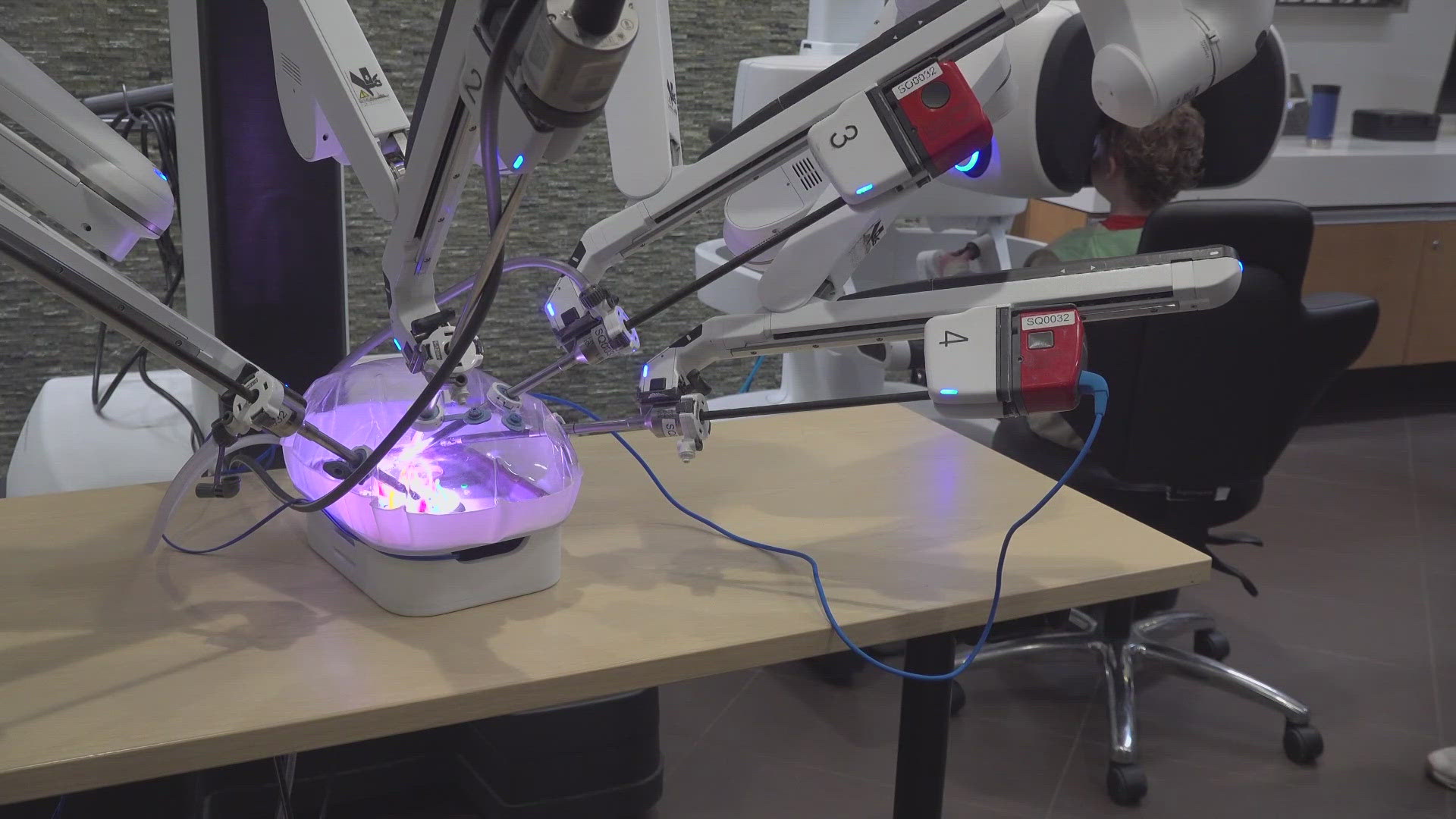 Families and other hospital staff given insight into the robots used in the operating room.
