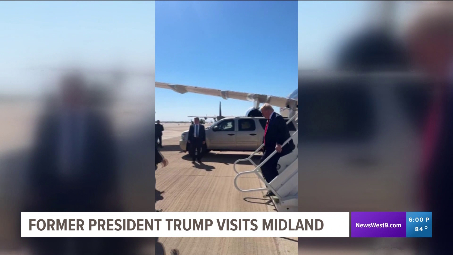 Trump was at the Midland Country Club Wednesday for a fundraising luncheon.