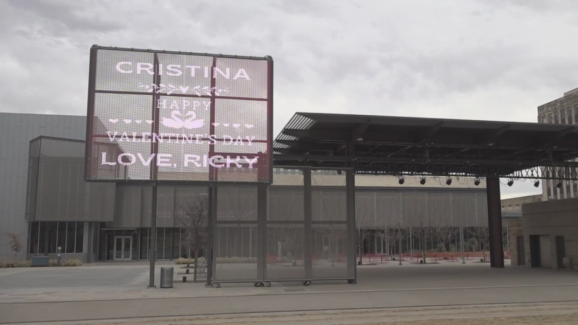 Centennial Park will be displaying personalized Valentine's Day messages on their video board. The messages will be on rotation in the park from 8 a.m. to 10 p.m.