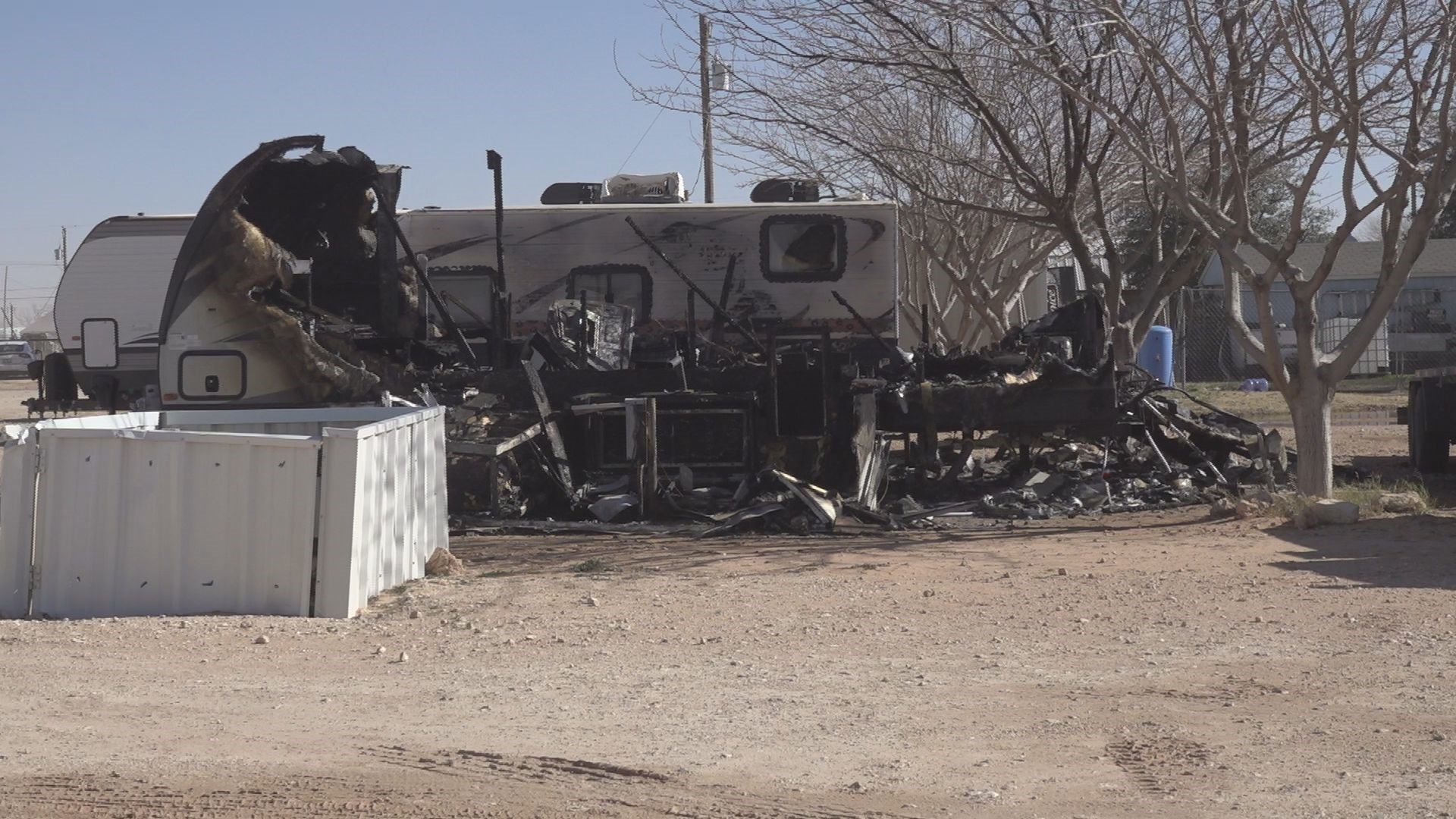 The RV was considered a complete loss once it was put out.