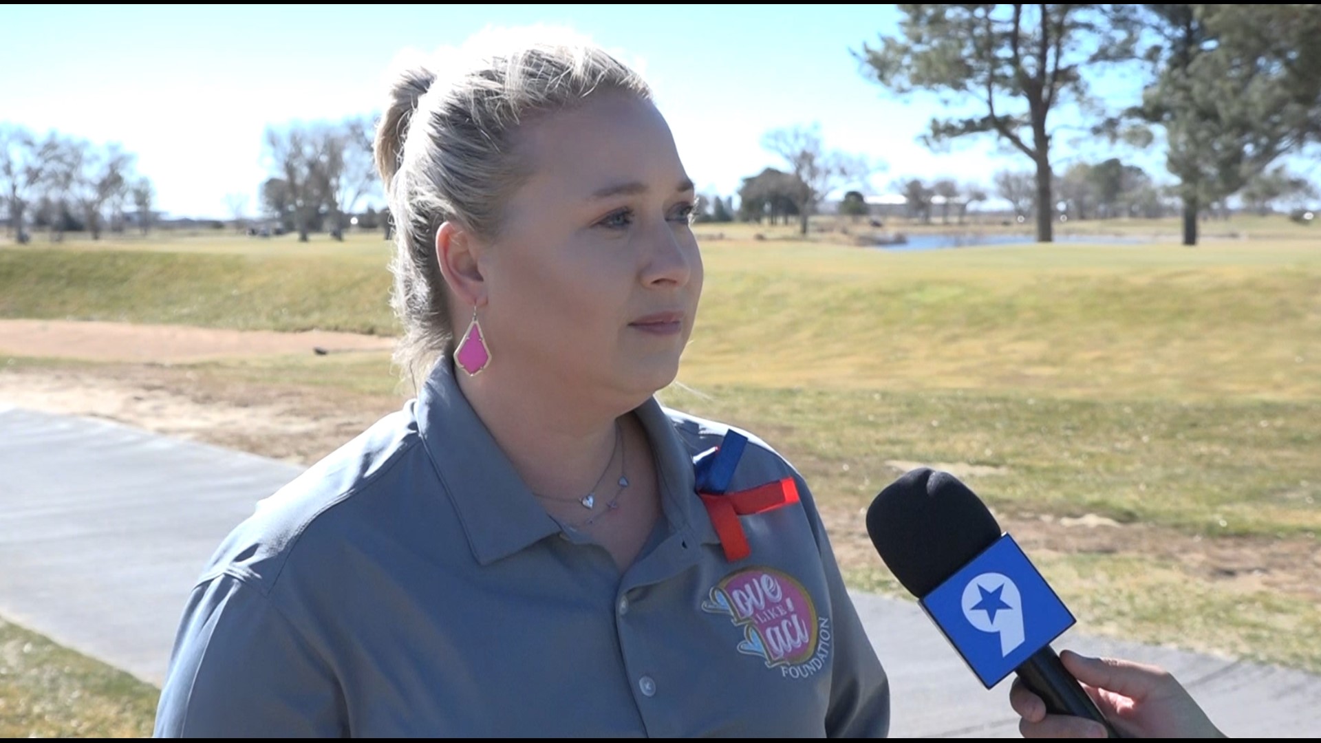 Chelsi Stone, mother of Laci Stone, who died in the March 15th USW accident, remembers her daughter at the annual Swing Fore Nine golf tournament.