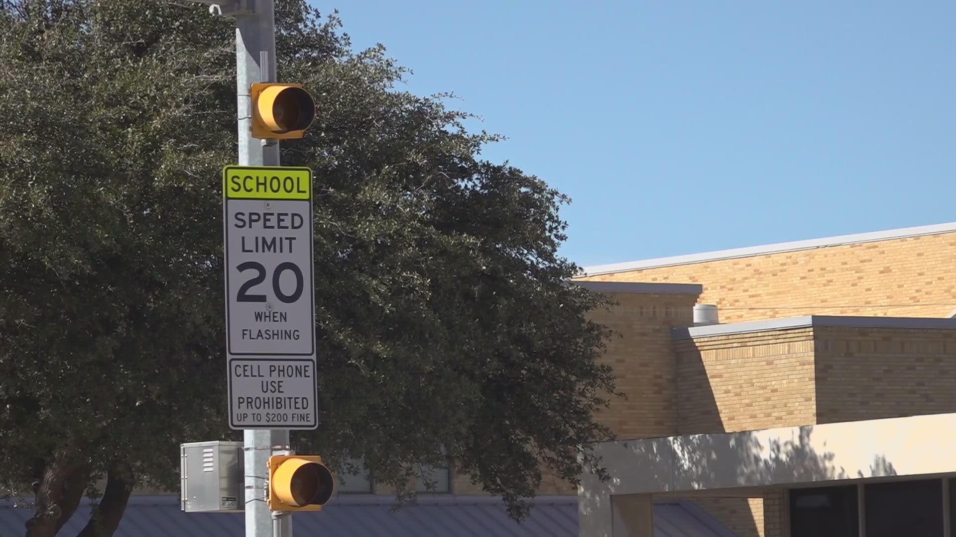 The speed limit in school zones are normally 10 to 15 miles per hour lower than a normal road.