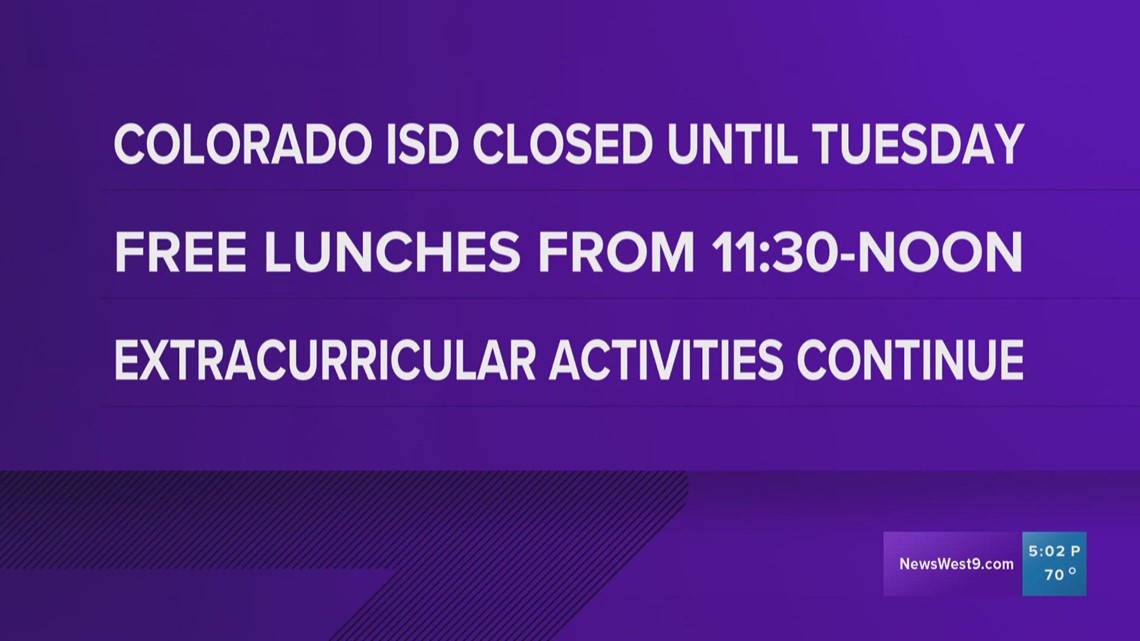 Colorado ISD closes schools through Tuesday