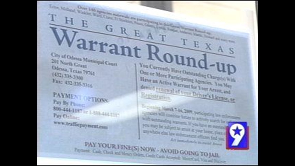 Texas Warrant RoundUp Begins on Saturday