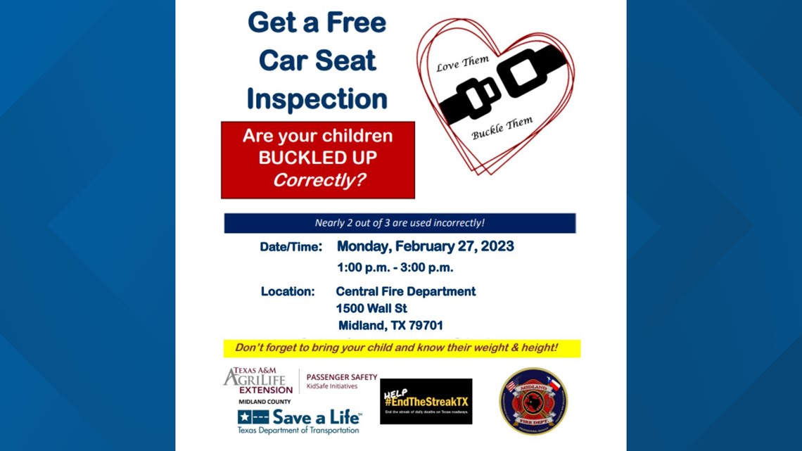 Midland Fire Department to host free car seat inspection event
