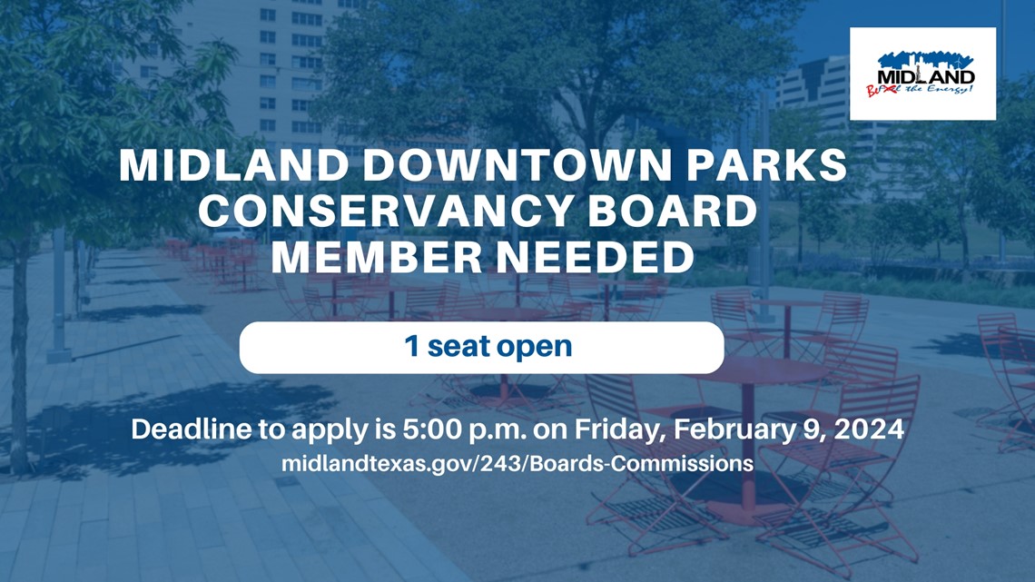 Boards and Commissions vacancy available for Midland Downtown Park Conservancy Board - Vimarsana News