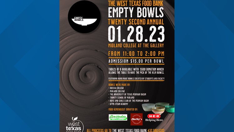 22nd Annual Empty Bowls Event to be held on January 28