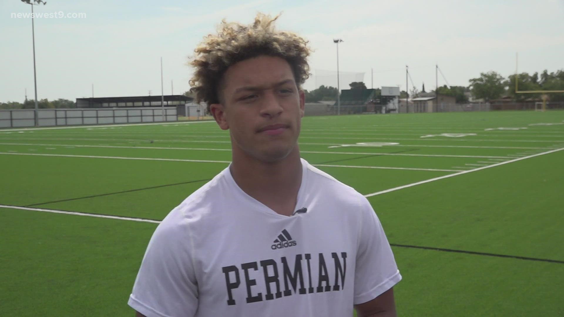 Permian High Quarterback Rodney hall scored six touchdowns in last week's victory over Waco Midway. The junior has his eyes set on a state championship.