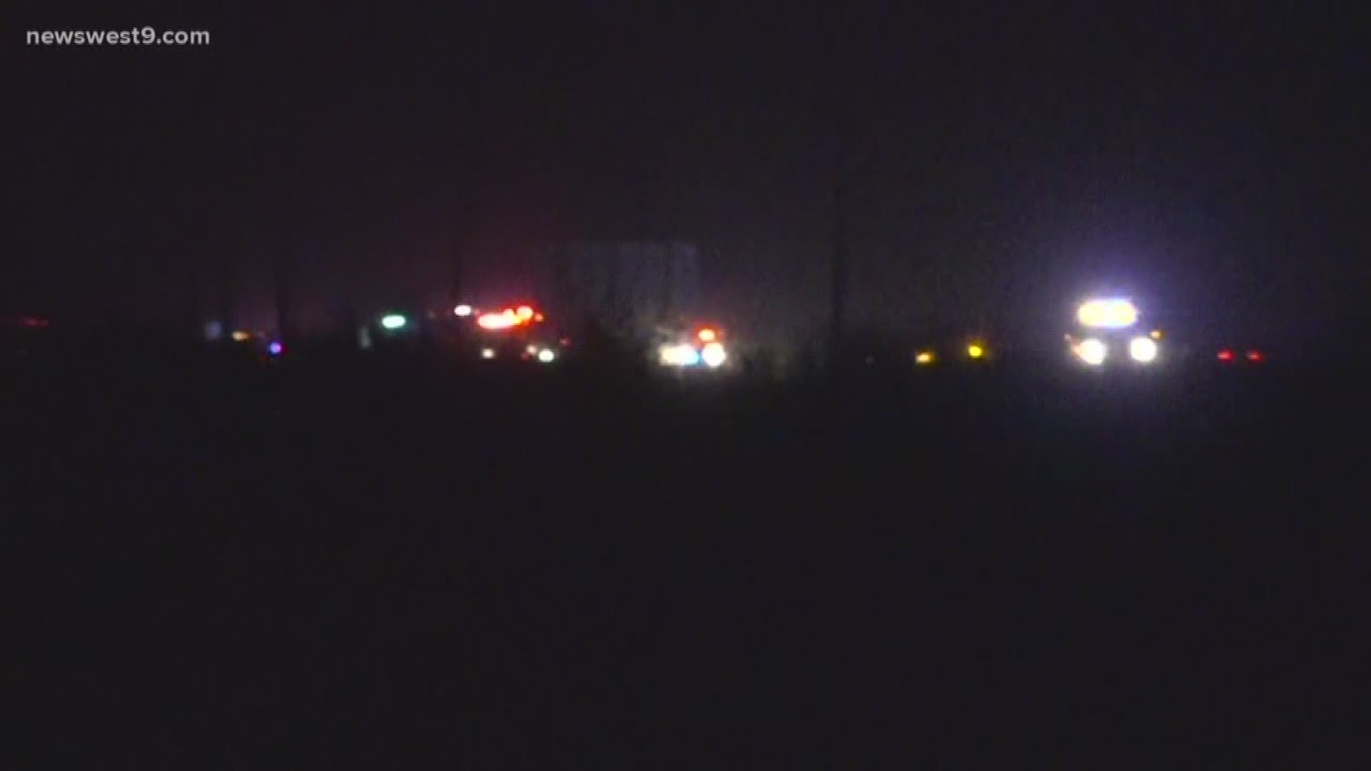 On northwest intersection of Hwy 385 and N Loop 338, officials are responding to a large fire.