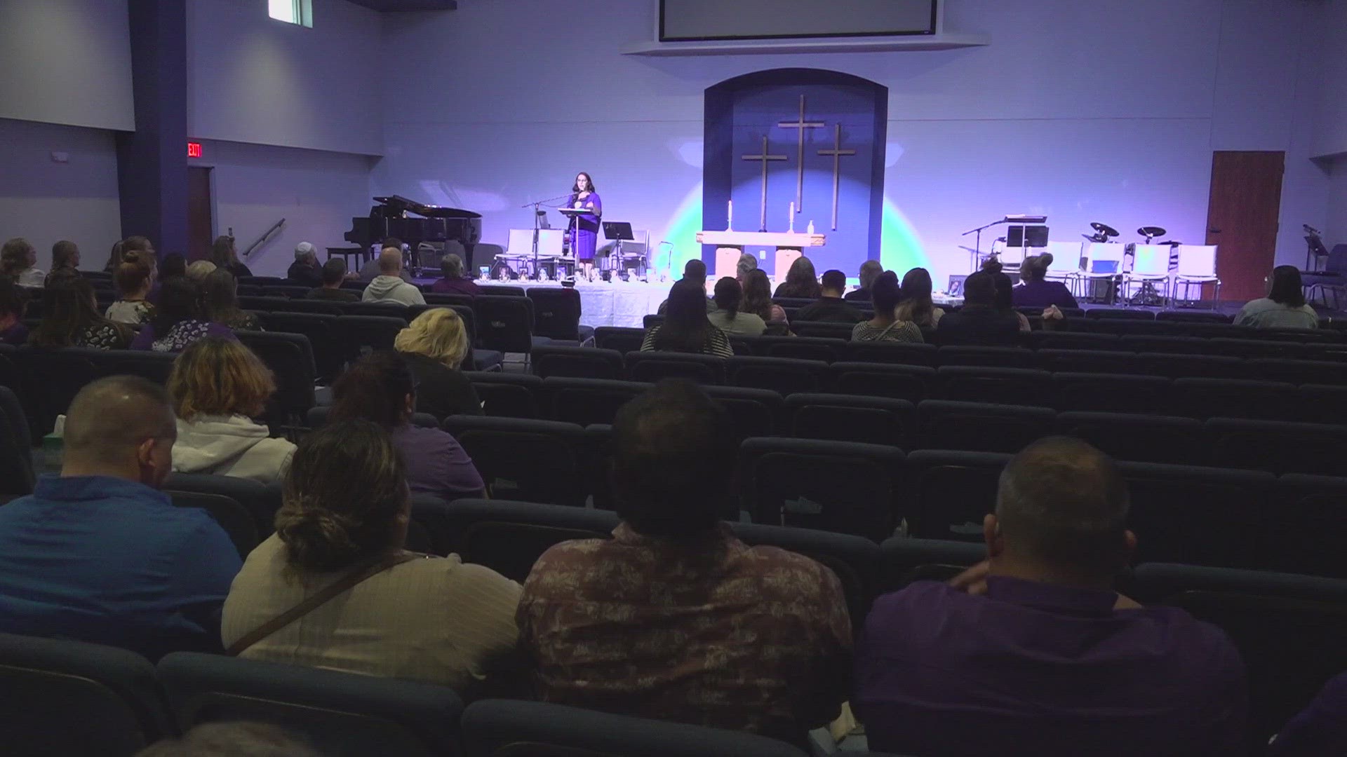 Safe Place of the Permian Basin and Crisis Center of West Texas held the vigil. Both organizations help domestic violence victims as the fight against it continues.