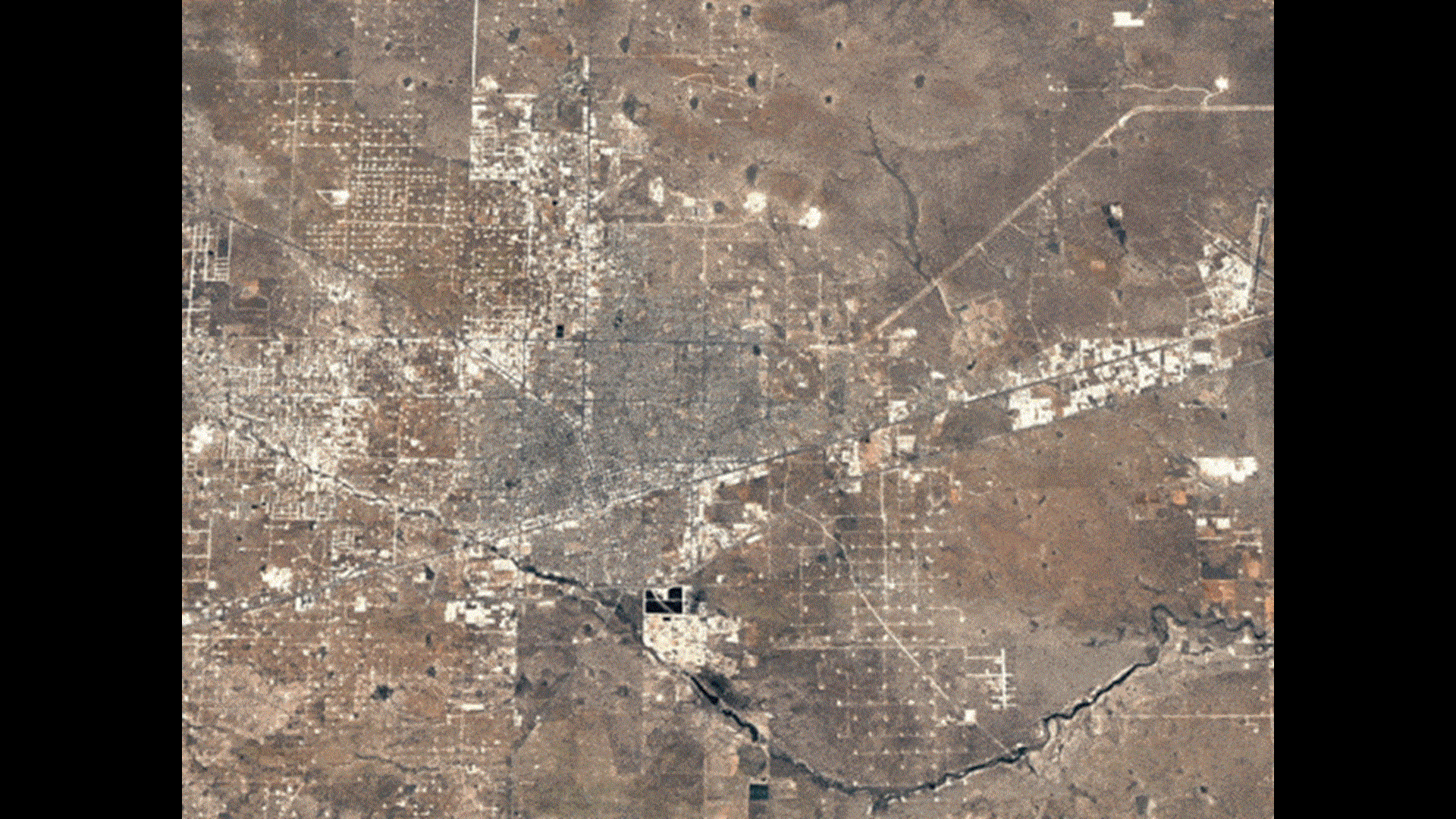Historic satellite images show Midland, Odessa growth over time