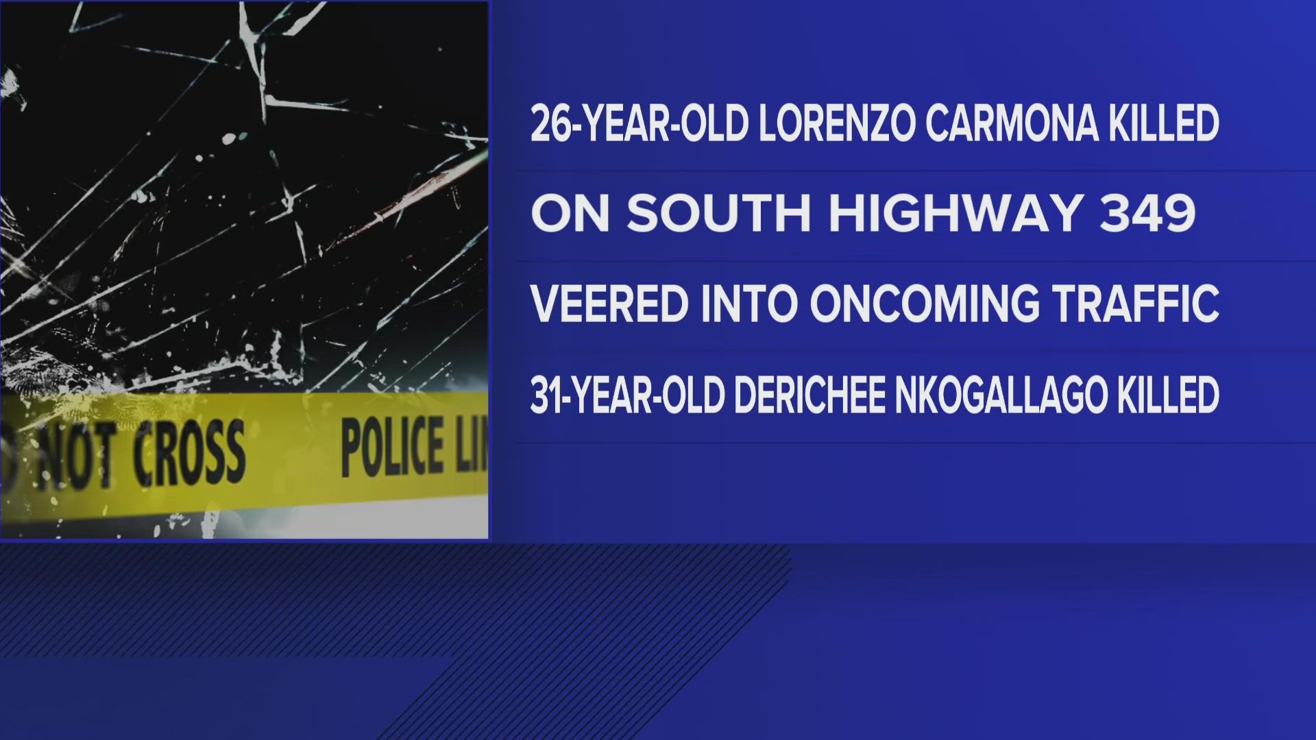 26-year-old Lorenzo Carmona and 31-year-old DeRichee Nkogallago were pronounced dead at the scene on January 26.