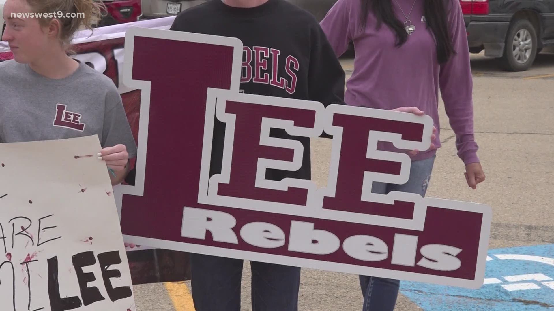 The renaming committee met at Lee High School to continue their discussions about changing the name of the school, they were joined by students in protest.
