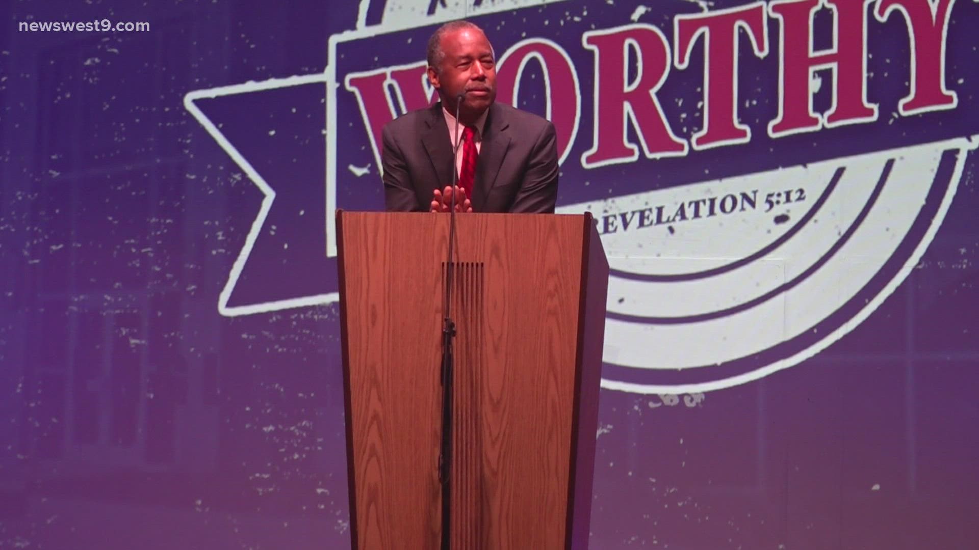 The Carsons addressed the student body and read Dr. Carson's book.