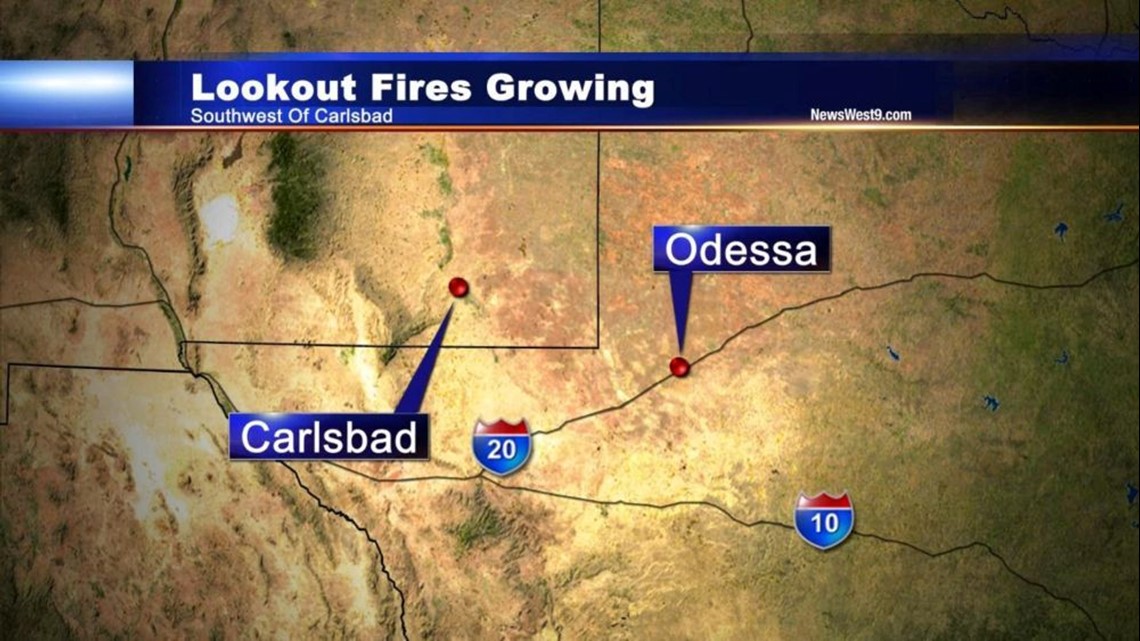 Three Fires Continue to Burn Near Carlsbad, New Mexico