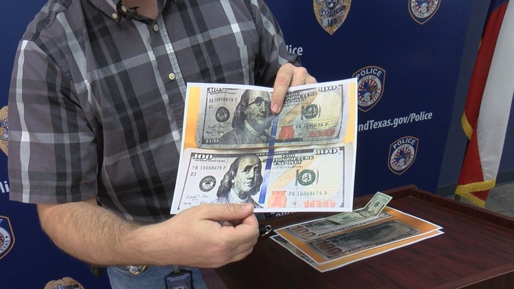 Police warn about fake money, show how to spot a counterfeit bill