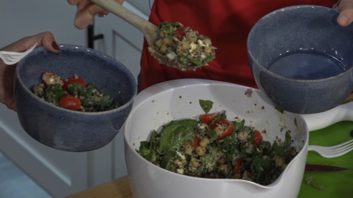 West Texas Food Bank dietitian shows how to make the ‘Lemony 5 Food Groups Salad’