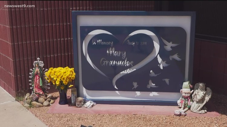 Memorial set up at post office for Midland-Odessa mass shooting victim