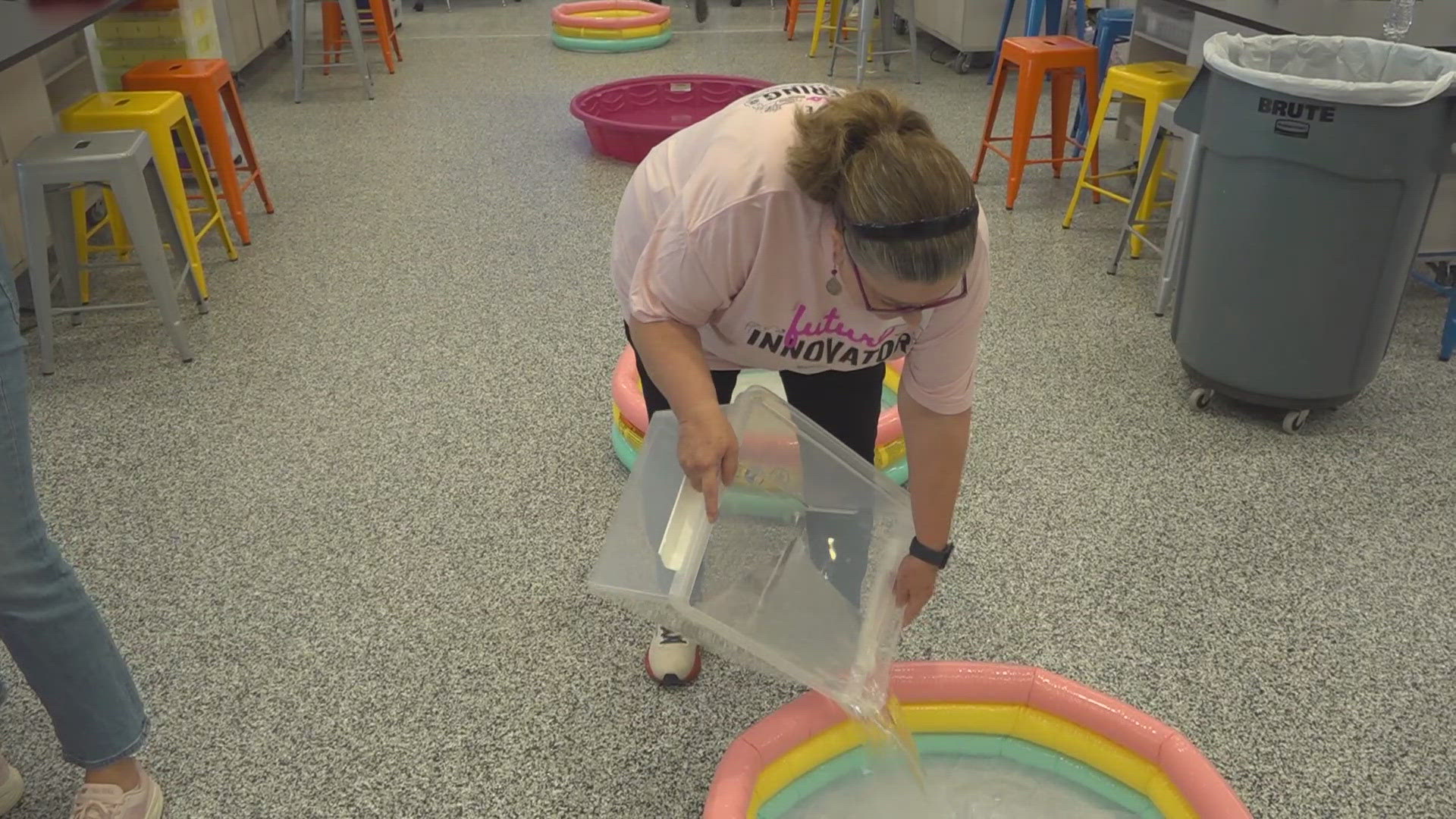 Midland ISD eighth graders were put through a series of problem solving activities that were hands-on.