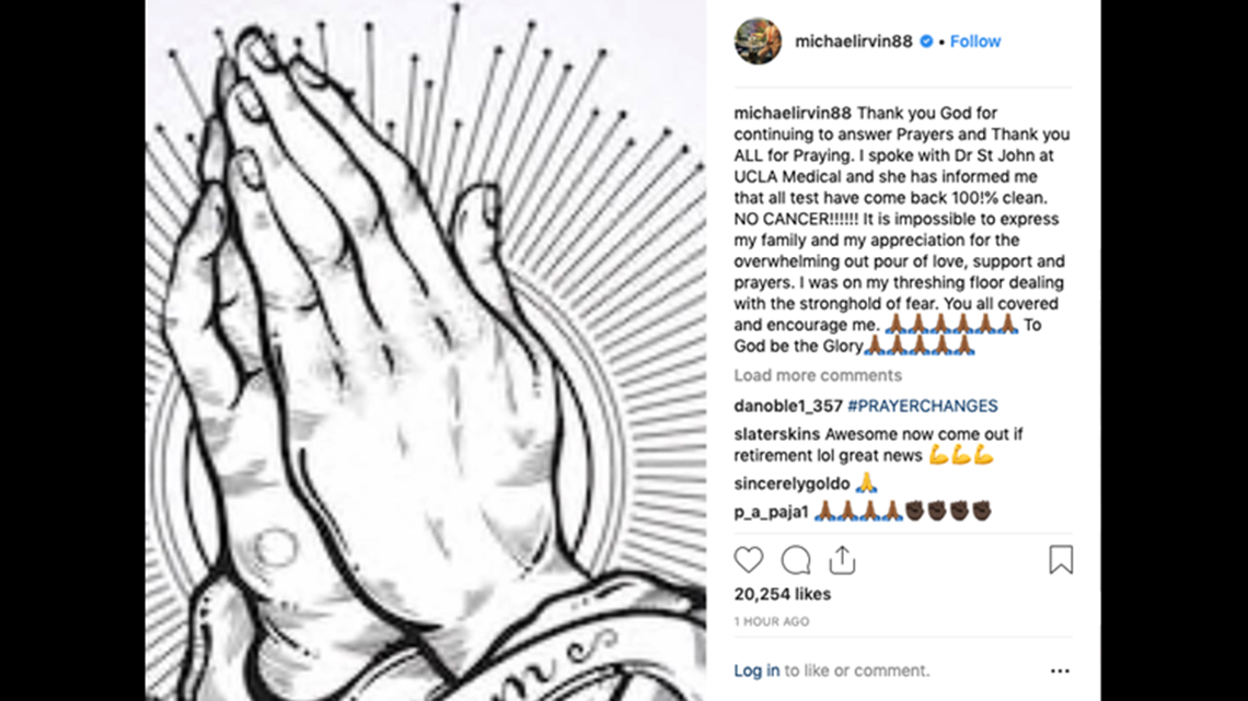 Michael Irvin tested for throat cancer, he says in Instagram post