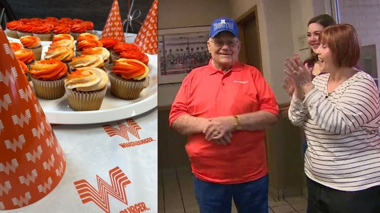 Whataburger throws 90-year-old employee a birthday party