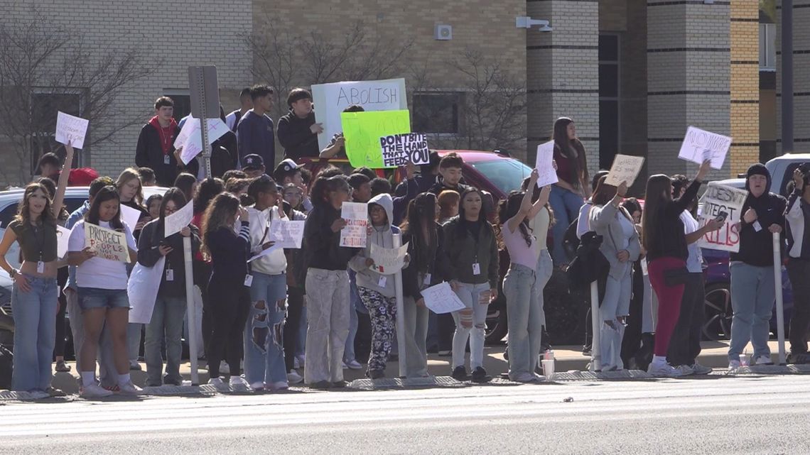 "ICE out": Permian students walk out in protest against immigration policies