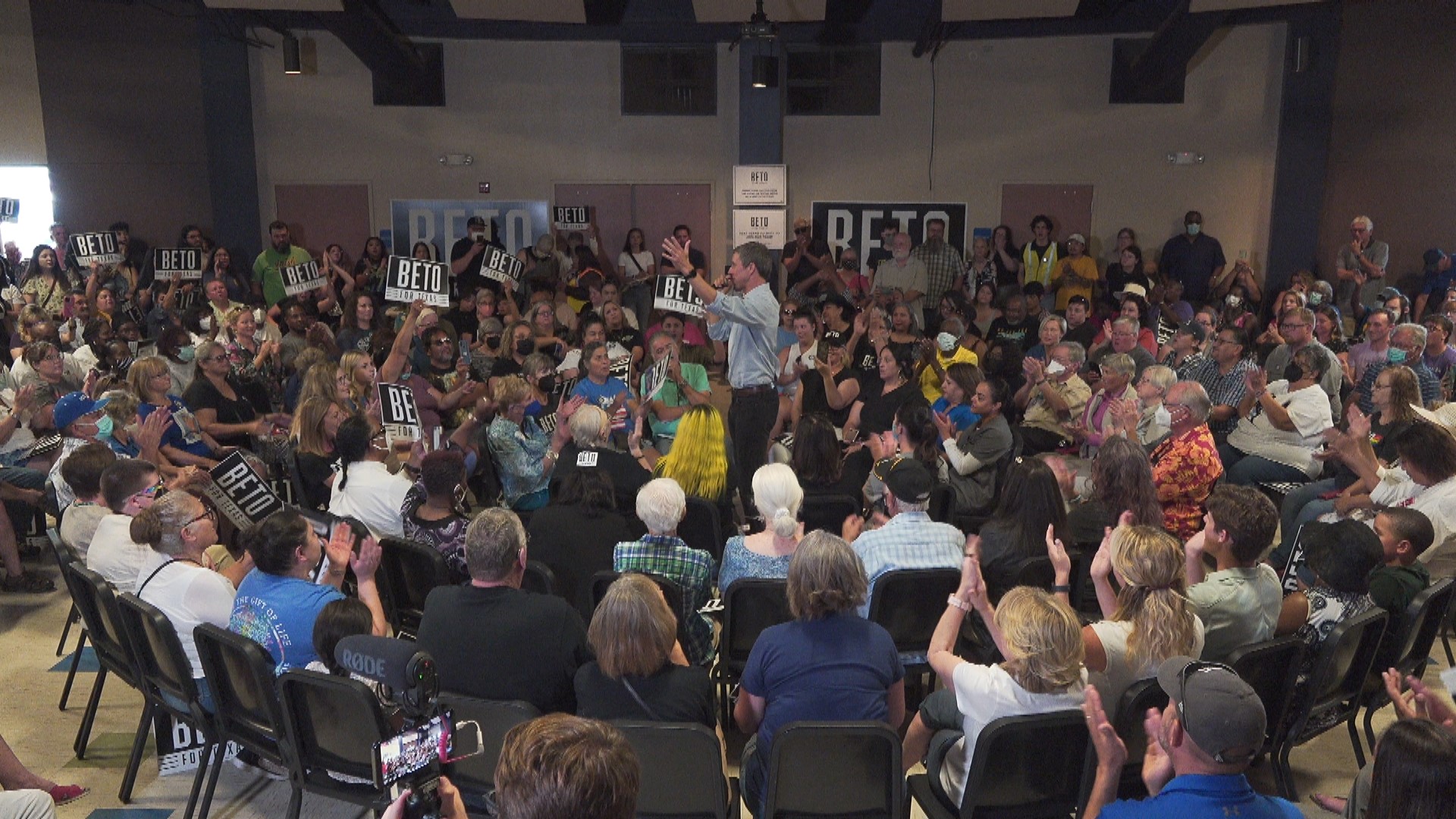 As a part of his 49-day 'Drive for Texas,' Beto O'Rourke hosted a town hall in Midland where he discussed topics like abortion, gun laws, immigration and more.
