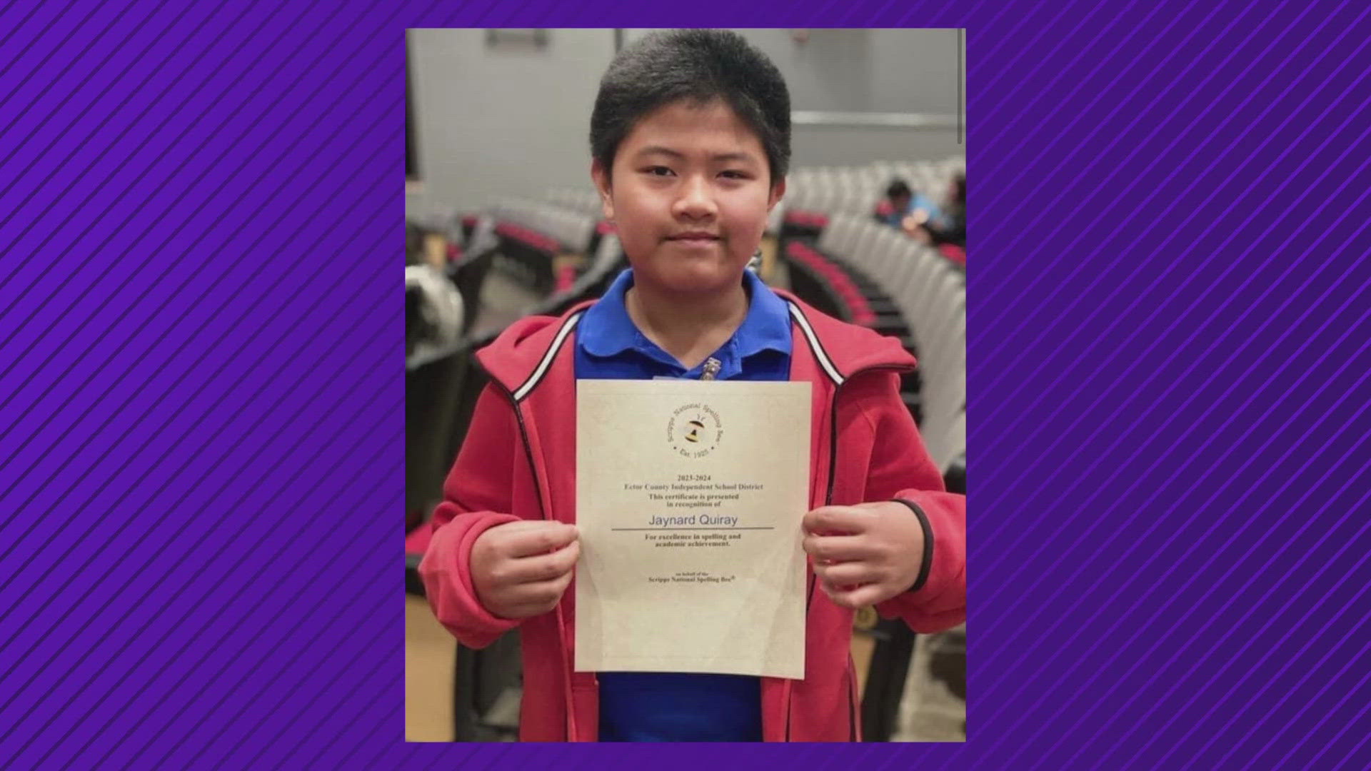 "Never give up, you never know if you could reach that goal or not," said Jaynard Quiray. He's competing against 245 students across the country in Washington D.C.