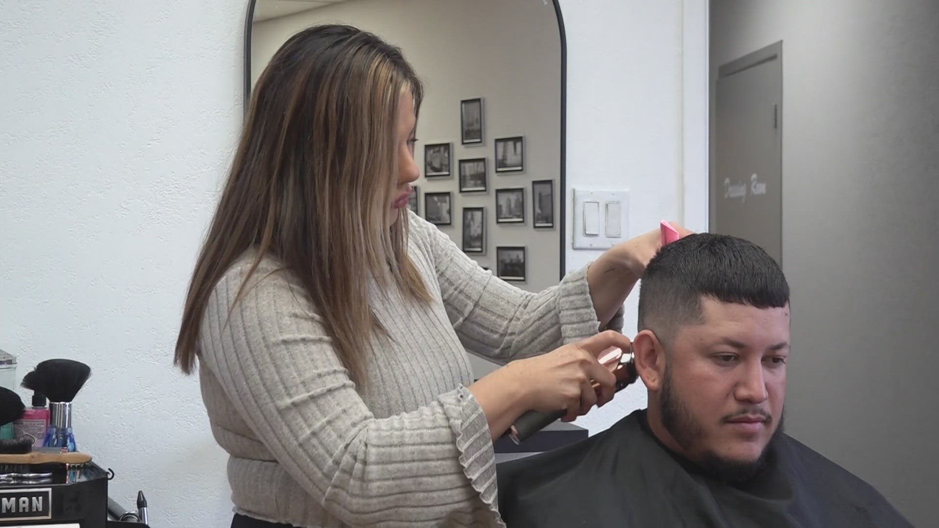 "Off The Wall Barbershop" in Midland, TX. had a deal for veterans Monday, free haircuts.