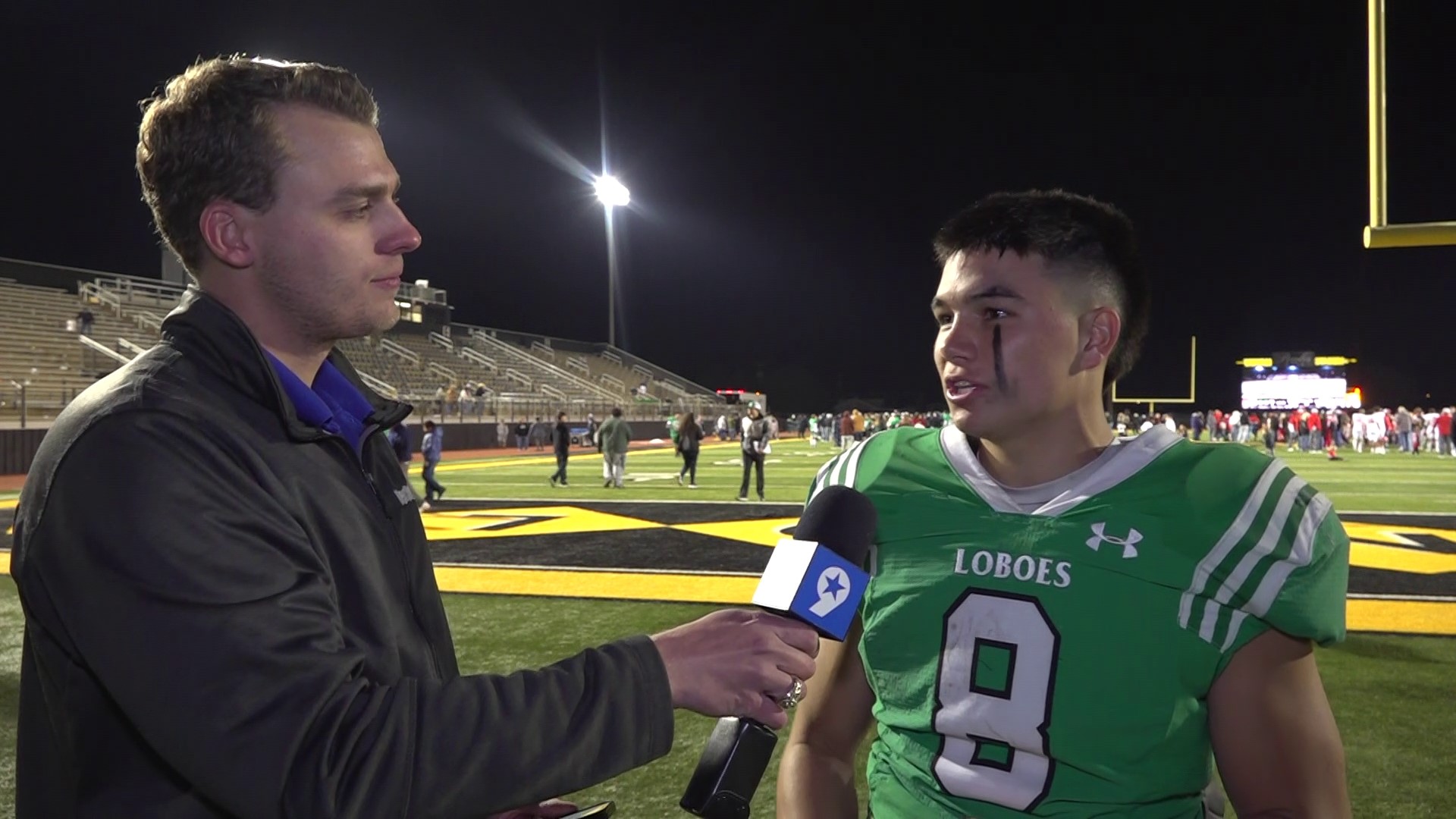 NewsWest 9's Tyler Dupnick spoke with Loboes Quarterback Cheno Navarrette after a dominant 56-13 win over Sweetwater.